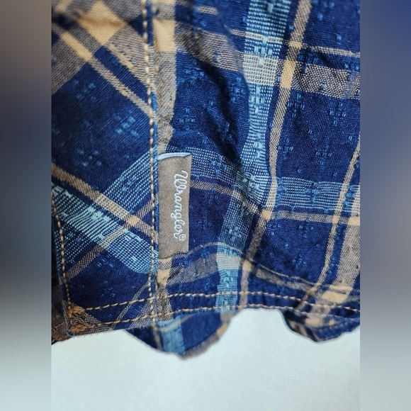 Wrangler Men’s Blue Retro Long Sleeve Button Down Size XL - Picture 7 of 10